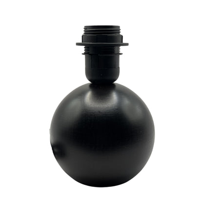 Strakke zwarte lampenvoet van 15 cm hoog, perfect voor een moderne uitstraling.