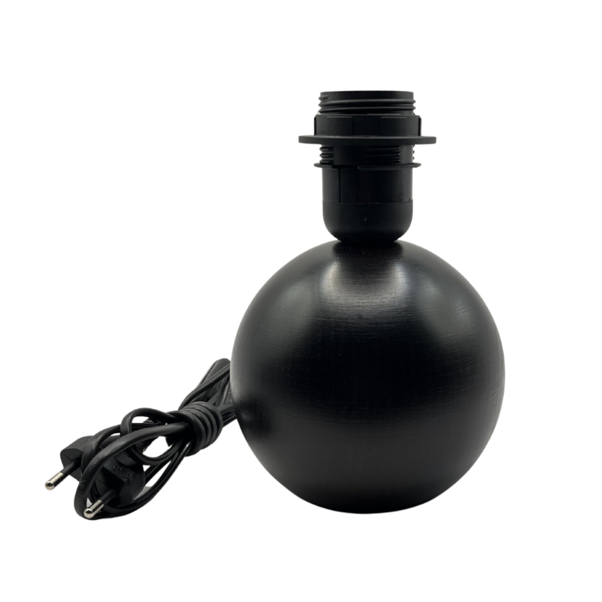 Bijzondere zwarte lampenvoet van 15 cm hoog, ideaal voor een minimalistische inrichting. Perfect voor diverse lampenkappen.