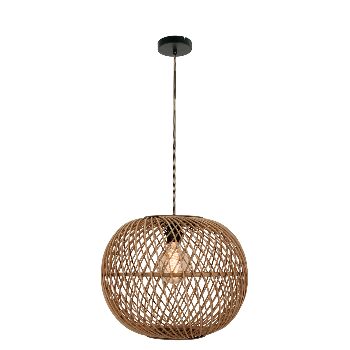 Laat je betoveren door de bruine hanglamp Nature Diagonaal Rond. Perfect voor een warme, landelijke sfeer in je interieur.