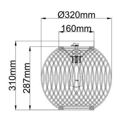 Deze bruine plafondlamp in bamboe geeft een warme, landelijke uitstraling aan je interieur.