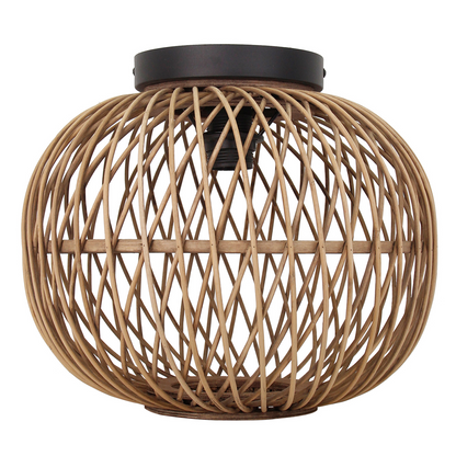 De Nature Diagonaal Rond plafondlamp in bruin brengt de natuurlijke sfeer in huis. Perfect voor een landelijk interieur.