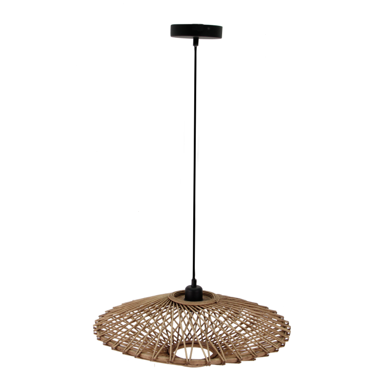 Bijzonder detail van de bruine Nature Capello hanglamp. Deze lamp voegt een moderne en warme sfeer toe aan je interieur.