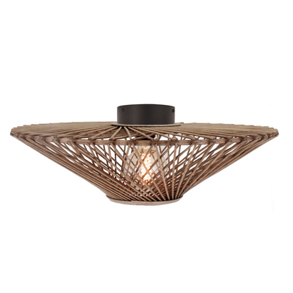 Deze moderne bruine plafondlamp geeft elke ruimte een natuurlijke uitstraling. Perfect voor sfeervolle verlichting in huis.