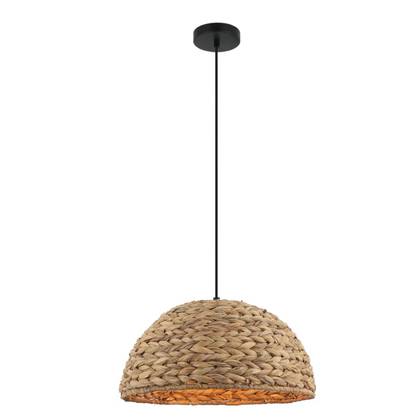 Deze bruine hanglamp uit de Nature Treccia serie geeft een warme bohemian sfeer. Perfect voor een gezellige inrichting.