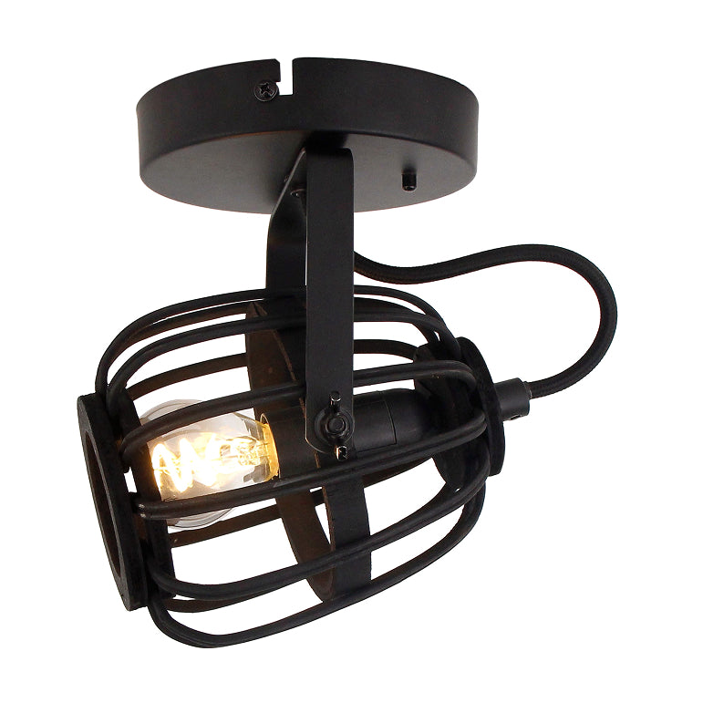 Illuminate your space with the black Nature Trapeze ceiling light. Its rustic charm adds a warm, inviting touch to any room.