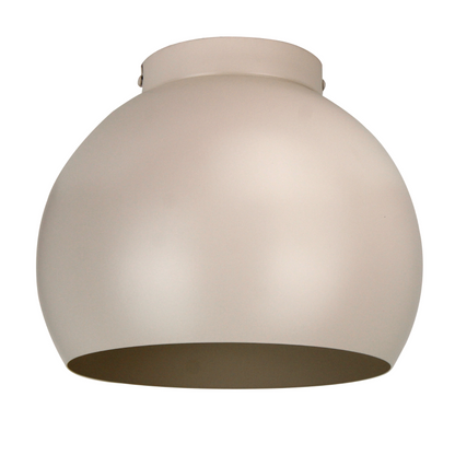 Deze detailfoto toont de crème Occhio plafondlamp met een modern design.