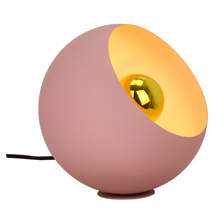 Illuminate your space with the modern pink Occhio table lamp. Its playful design adds a pop of color to any room.