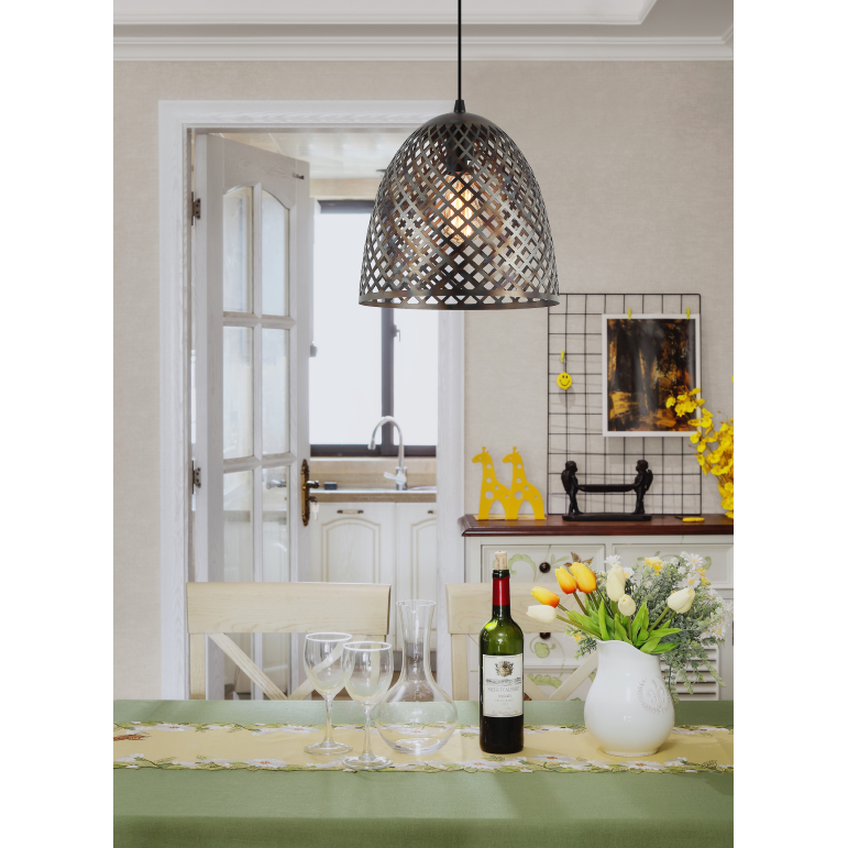 Illuminate your space with the industrial charm of the black Pavia pendant light. Perfect for creating a cozy atmosphere.
