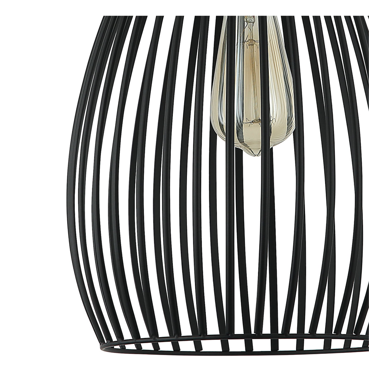 Illuminate your space with the sleek black Rho pendant light. Its industrial charm adds a modern touch to any room.