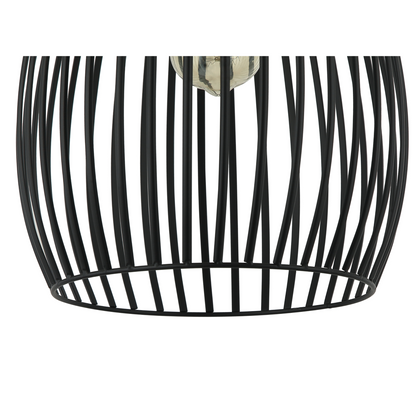 De Rho hanglamp in zwart metaal voegt een industrieel accent toe aan je interieur. Perfect voor een moderne sfeer.
