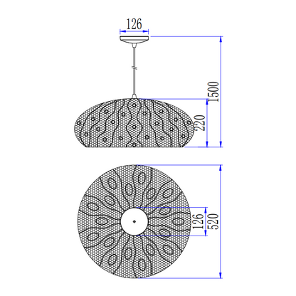 Bijzondere zwart metalen hanglamp Rolo met een ruime diameter. Creëert een sfeervolle ambiance boven elke eettafel.