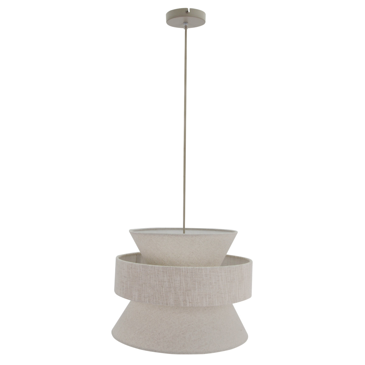 De Scarlisa hanglamp in beige voegt een warme touch toe aan je interieur. Perfect voor een gezellige Japandi sfeer.