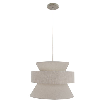 De Scarlisa hanglamp in beige straalt een warme Japandi-sfeer uit. Perfect voor een stijlvol en serene interieur.