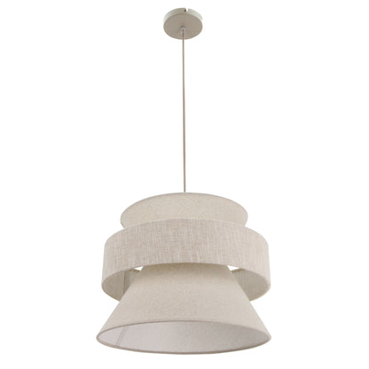 De beige Scarlisa hanglamp voegt een warme, Japandi sfeer toe aan je interieur. Perfect voor een gezellige eethoek.