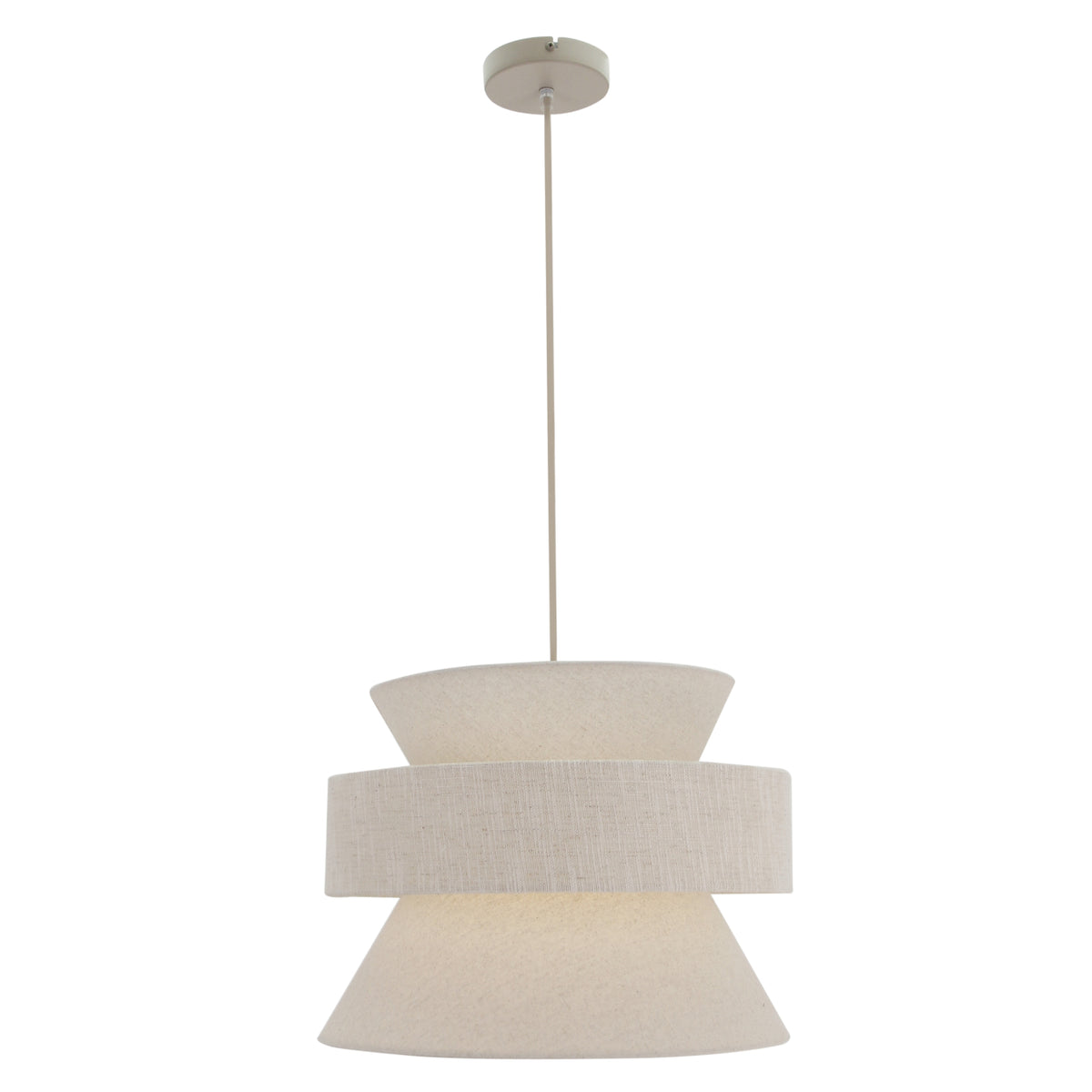 De beige Scarlisa hanglamp voegt een warme touch toe aan je interieur. Perfect voor een Japandi sfeer in elke ruimte.