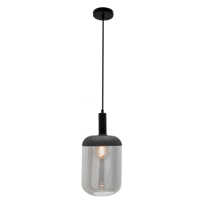 Moderne zwarte hanglamp Specchio opaco met een elegante uitstraling. Perfect voor sfeervolle verlichting boven de eettafel.