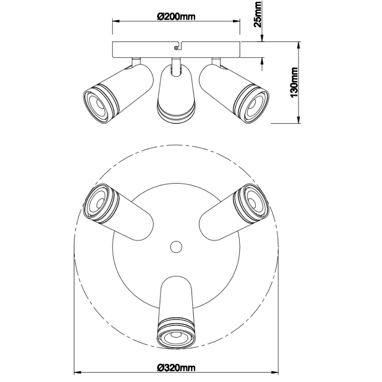De witte Spero plafondlamp geeft een frisse, industriële uitstraling. Perfect voor een moderne inrichting met karakter.