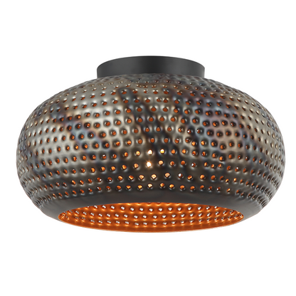 Moderne zwarte plafondlamp Spezia met een strakke uitstraling. Dankzij het tijdloze design past hij perfect in elk interieur.