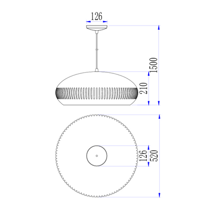 Met zijn strakke zwarte ontwerp is de Strisce hanglamp perfect voor een industriële uitstraling.