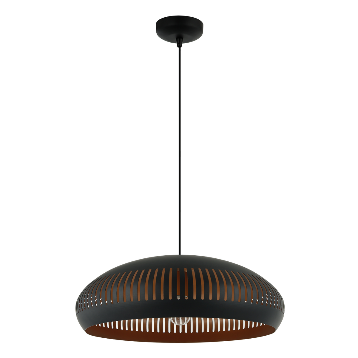 Illuminate your space with the Strisce black pendant light. Its industrial design adds a modern touch to any room.