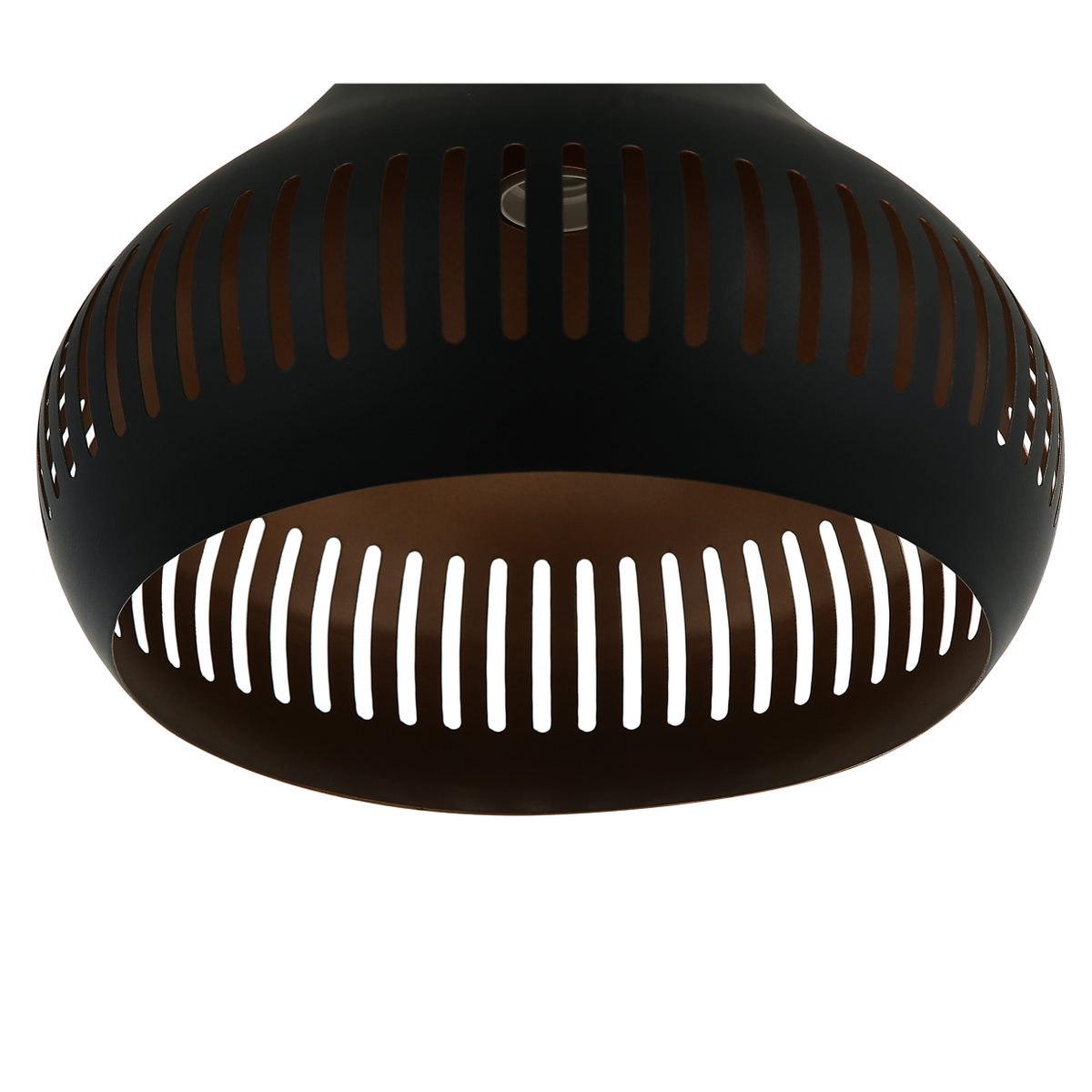 Sleek black pendant light with an industrial flair. Perfect for adding a modern touch to any room's ambiance.