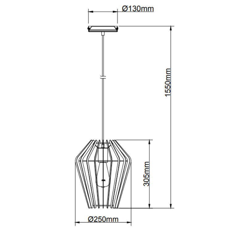 De zwarte Tavola hanglamp straalt moderne elegantie uit.
