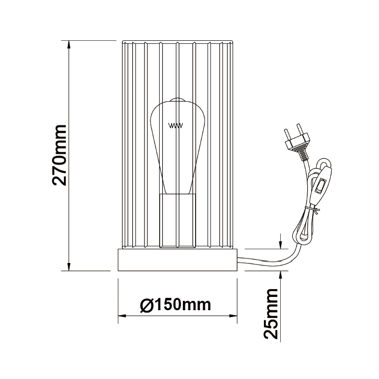 Bijzondere zwarte tafellamp Tavola met een industriële uitstraling. Perfect voor een sfeervolle hoek in jouw interieur.