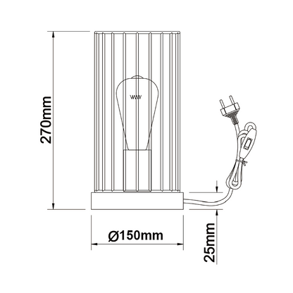 Bijzondere zwarte tafellamp Tavola met een industriële uitstraling. Perfect voor een sfeervolle hoek in jouw interieur.
