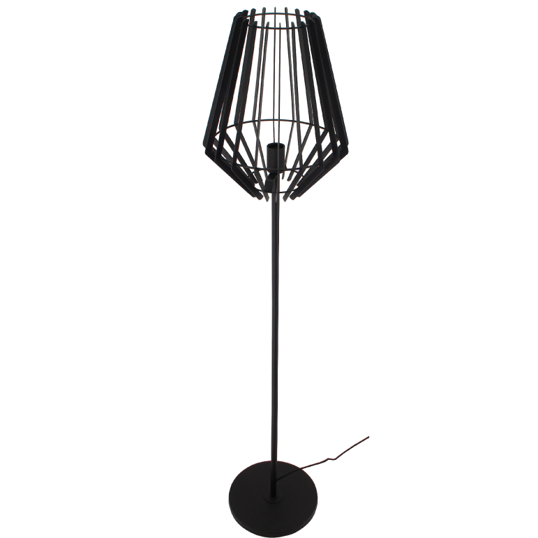 Bij deze detailfoto van de zwarte Tavola vloerlamp zie je het strakke, moderne design. Perfect voor een eigentijdse sfeer.
