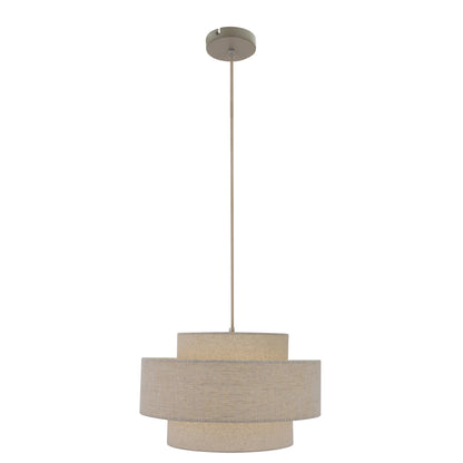 De beige Trilo hanglamp straalt eenvoud en stijl uit. Perfect voor een warme, serene Japandi-sfeer in uw interieur.