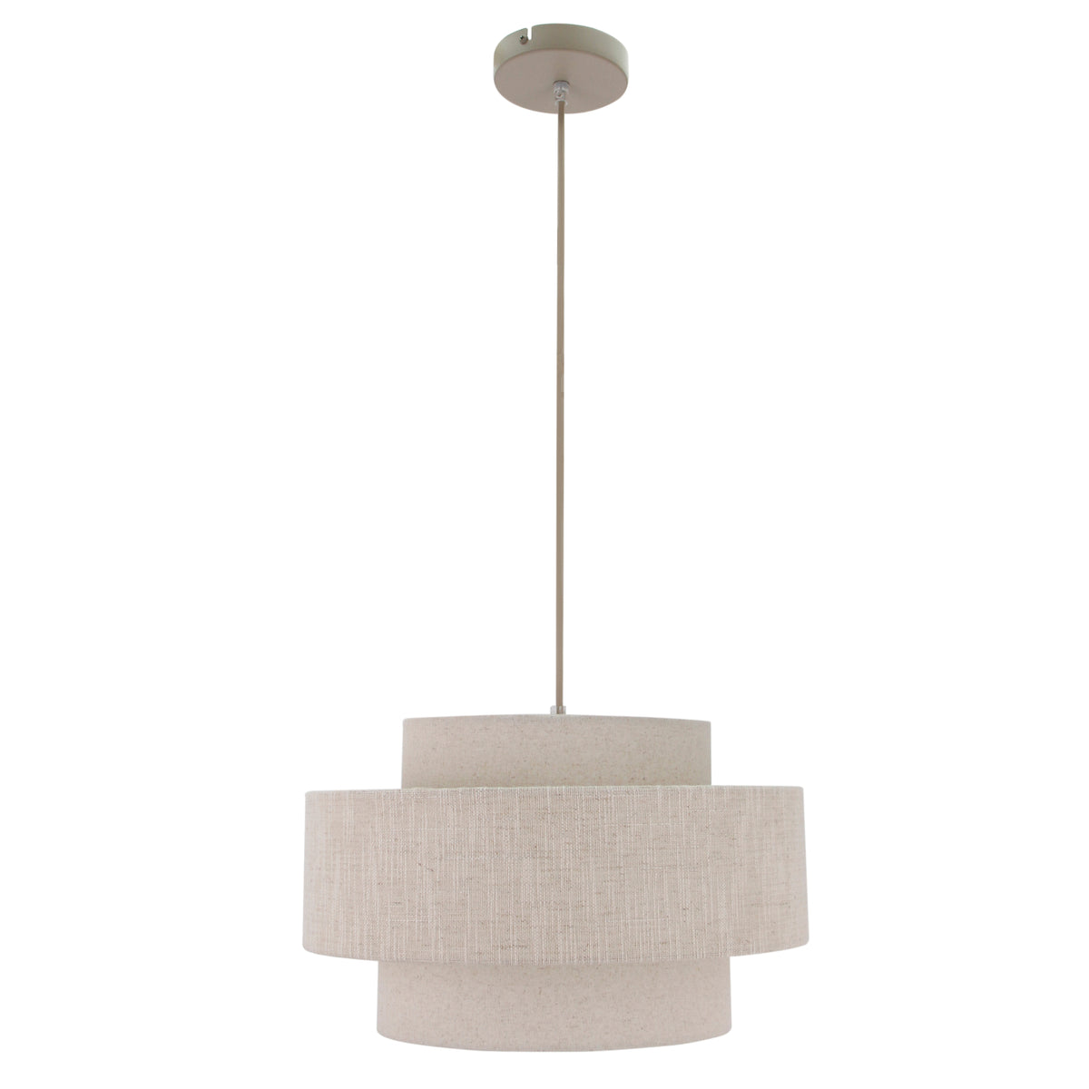 De Trilo hanglamp in beige brengt een warme Japandi-sfeer in huis. Perfect voor een serene en stijlvolle ambiance.