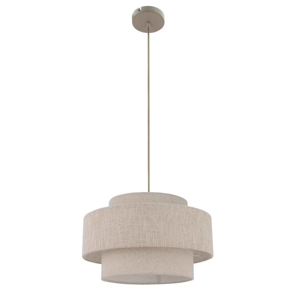 Beige Trilo hanglamp in Japandi-stijl brengt een warme, natuurlijke uitstraling in je interieur.