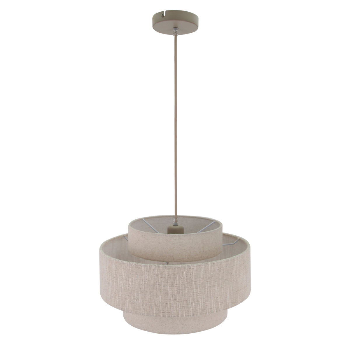 Beige Trilo hanglamp met een verfijnd Japandi design. Perfect voor een warme, serene sfeer in je interieur.