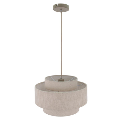 Beige Trilo hanglamp met een verfijnd Japandi design. Perfect voor een warme, serene sfeer in je interieur.