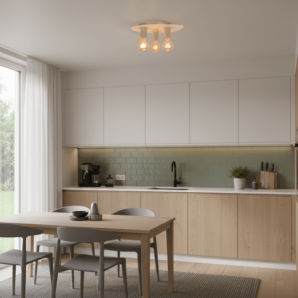 De rode Colorato plafondlamp brengt warmte en sfeer in elke kamer. Perfect voor een eigentijke en gezellige uitstraling.