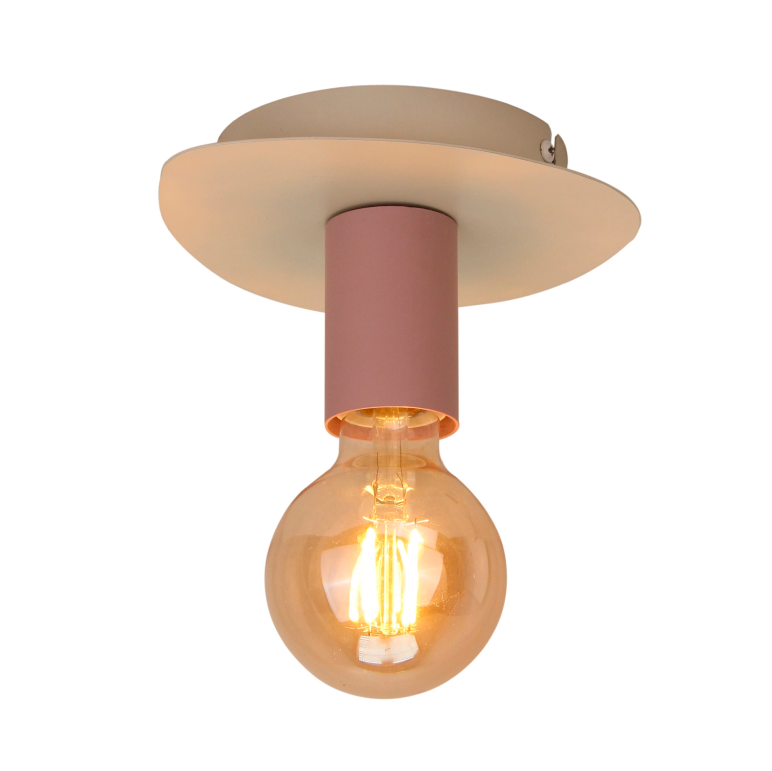 Deze roze plafondlamp uit de Colorato-serie voegt een speelse touch toe aan je interieur. Perfect voor een kinderkamer.