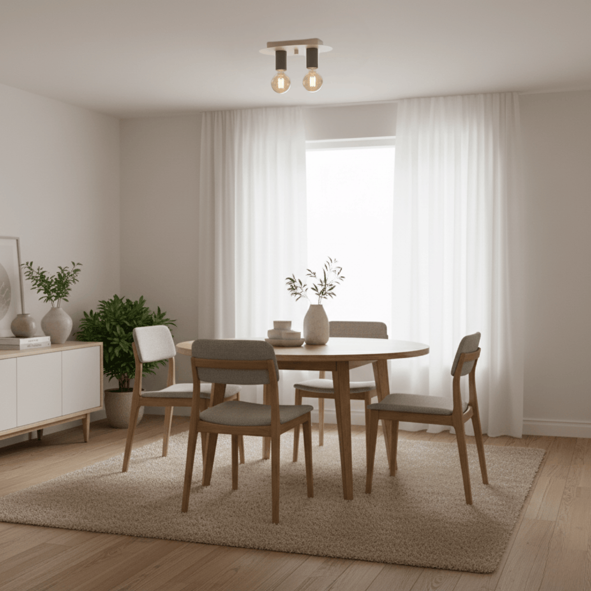 De zwarte Colorato plafondlamp voegt een moderne touch toe aan je interieur.