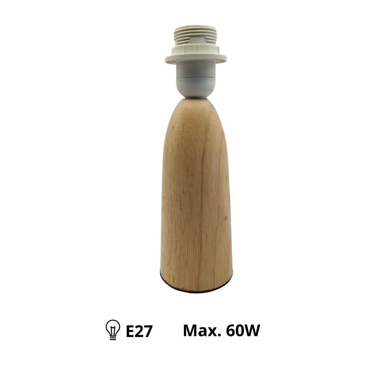 Natuurlijke lampenvoet van 22 cm hoog in warm hout. Perfect voor een gezellige en sfeervolle inrichting.