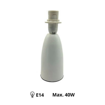 Deze witte lampenvoet van de Comico-serie voegt een Scandinavische touch toe aan je interieur. Perfect voor elke ruimte.