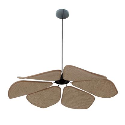 Detailfoto van de naturelle Corvo hanglamp met een bohemian uitstraling. Perfect voor een warme, sfeervolle inrichting.