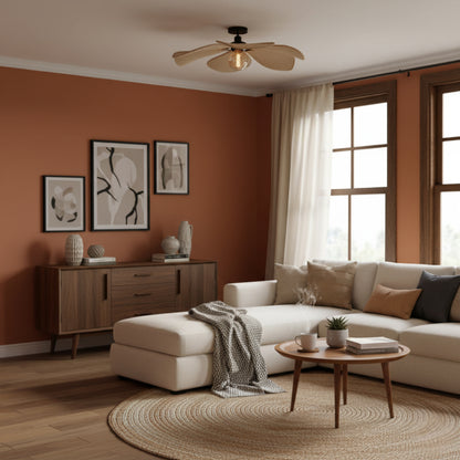 De beige Corvo plafondlamp geeft een moderne uitstraling aan uw interieur. Perfect voor een warme, sfeervolle ambiance.