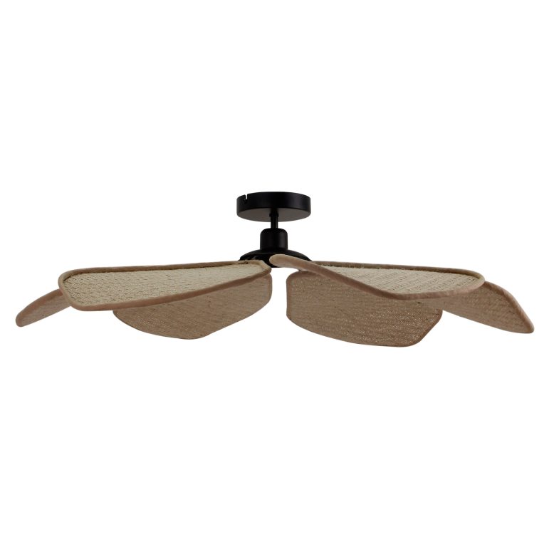 De beige Corvo plafondlamp valt op door zijn moderne afwerking. Een schitterende toevoeging aan elk interieur.