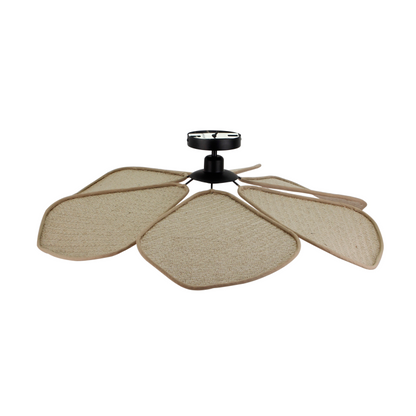 Detail van de moderne beige Corvo plafondlamp met een strakke afwerking. Perfect voor een eigentijdse sfeer in je interieur.