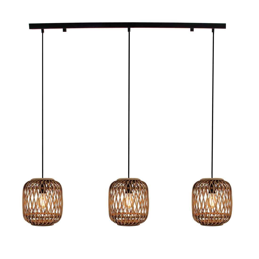 De bruine Nature Diagonaal hanglamp brengt een warme, landelijke sfeer in je interieur.