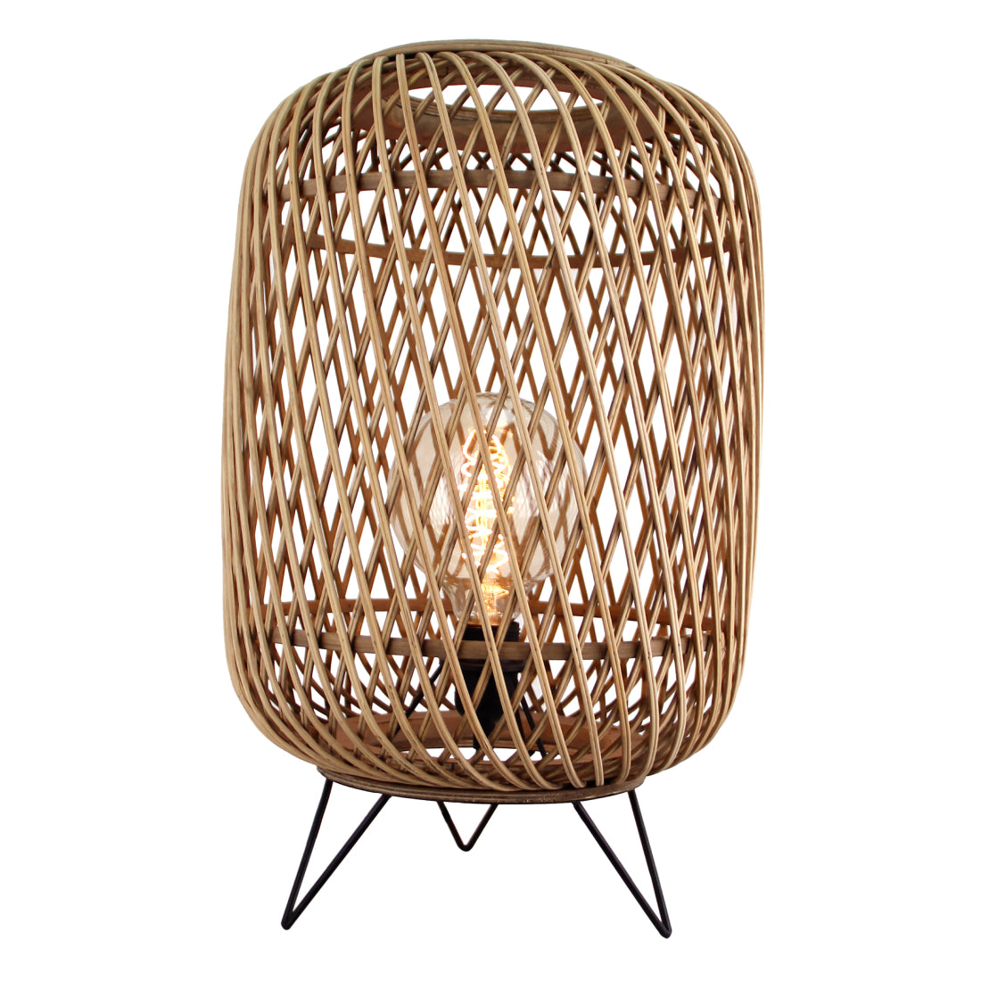 De Nature Diagonaal tafellamp in beige geeft een warme, landelijke uitstraling. Perfect voor een gezellige sfeer in uw woonkamer.