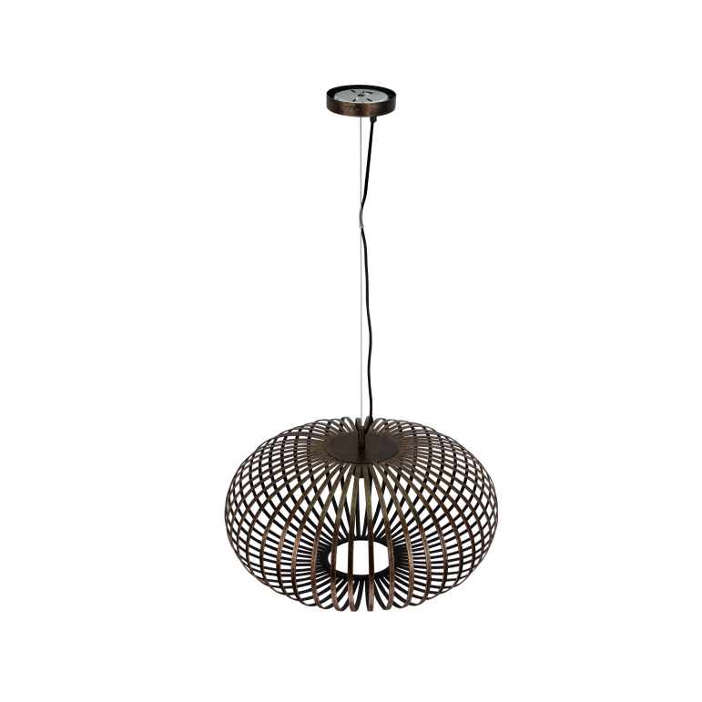 De bronzen Curvato hanglamp straalt industriële charme uit. Perfect voor het creëren van een warme, sfeervolle ambiance.