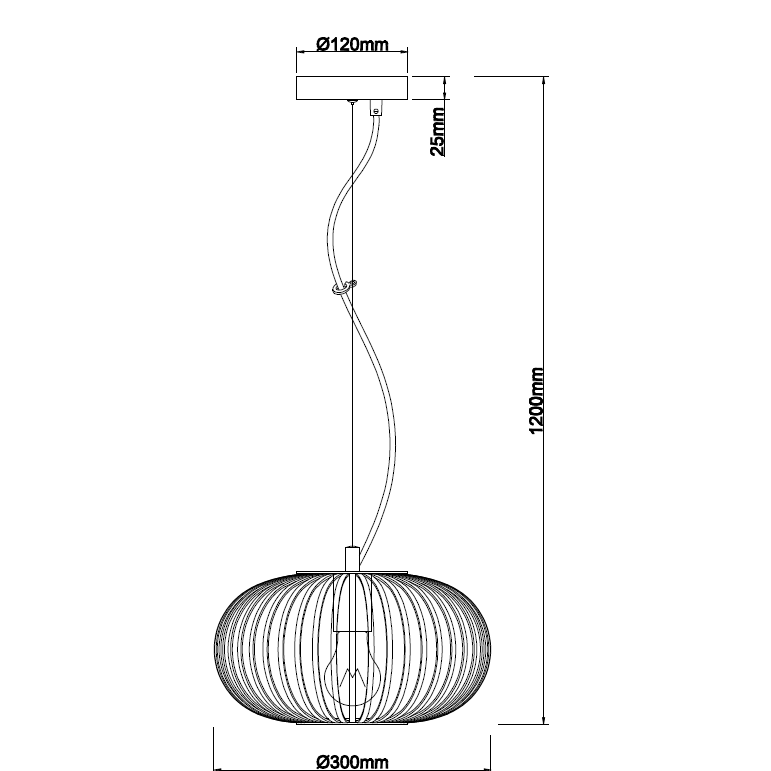 De zwarte Curvato hanglamp heeft een eigentijds industrieel design. Perfect voor het verlichten van je eet- of werkruimte.