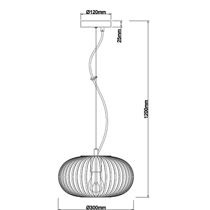 De zwarte Curvato hanglamp heeft een eigentijds industrieel design. Perfect voor het verlichten van je eet- of werkruimte.