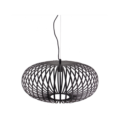Discover the intricate design of the Curvato black pendant light. Perfect for adding an industrial touch to your space.