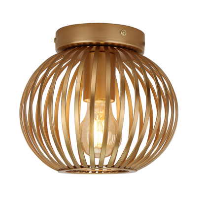 Moderne plafondlamp Curvato in elegant brons. Deze sfeermaker past perfect in hedendaagse interieurs.